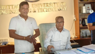 চুয়েটে প্রশাসনিক ভবনের তালা ভেঙে ঢুকলেন নতুন উপাচার্য