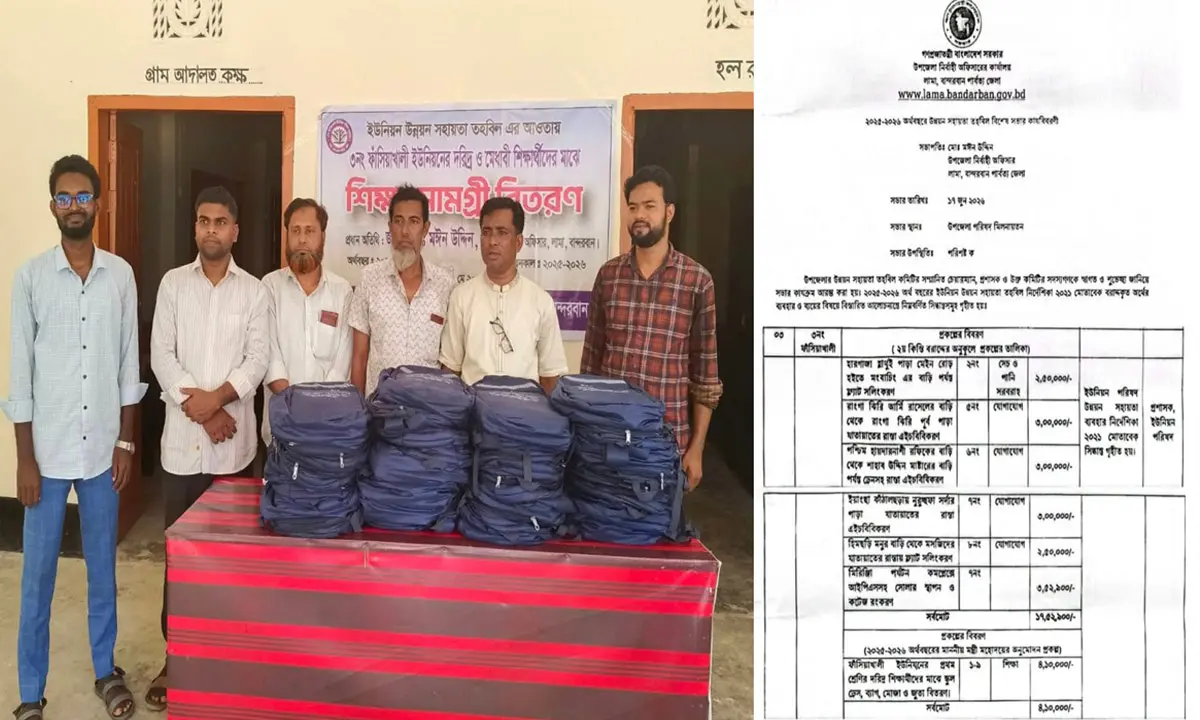 লামায় দরিদ্র শিশুদের শিক্ষা সামগ্রী ও প্রকল্পের টাকা নিয়ে অনিয়মের অভিযোগ