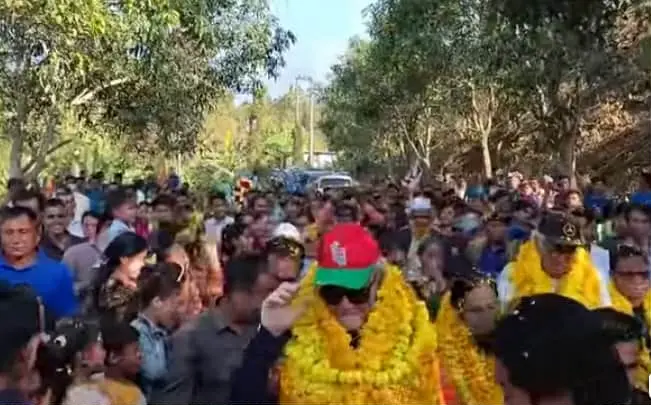 বান্দরবানে সাচিং প্রু জেরীর প্রচারণায় ব্যাপক জনসমাগম