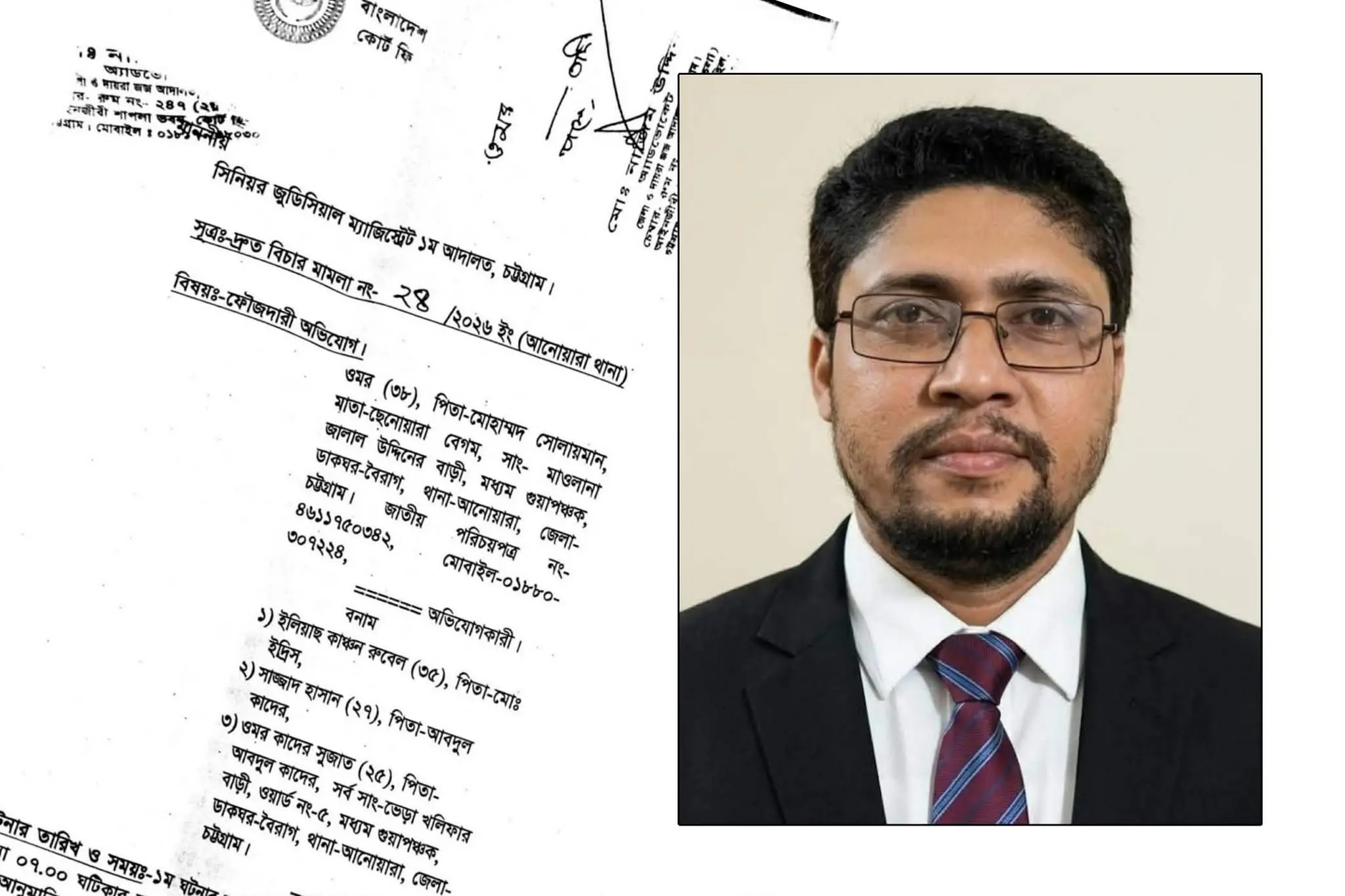 আনোয়ারায় ইউপি সদস্যের বিরুদ্ধে চাঁদা দাবি ও ছিনতাইয়ের মামলা
