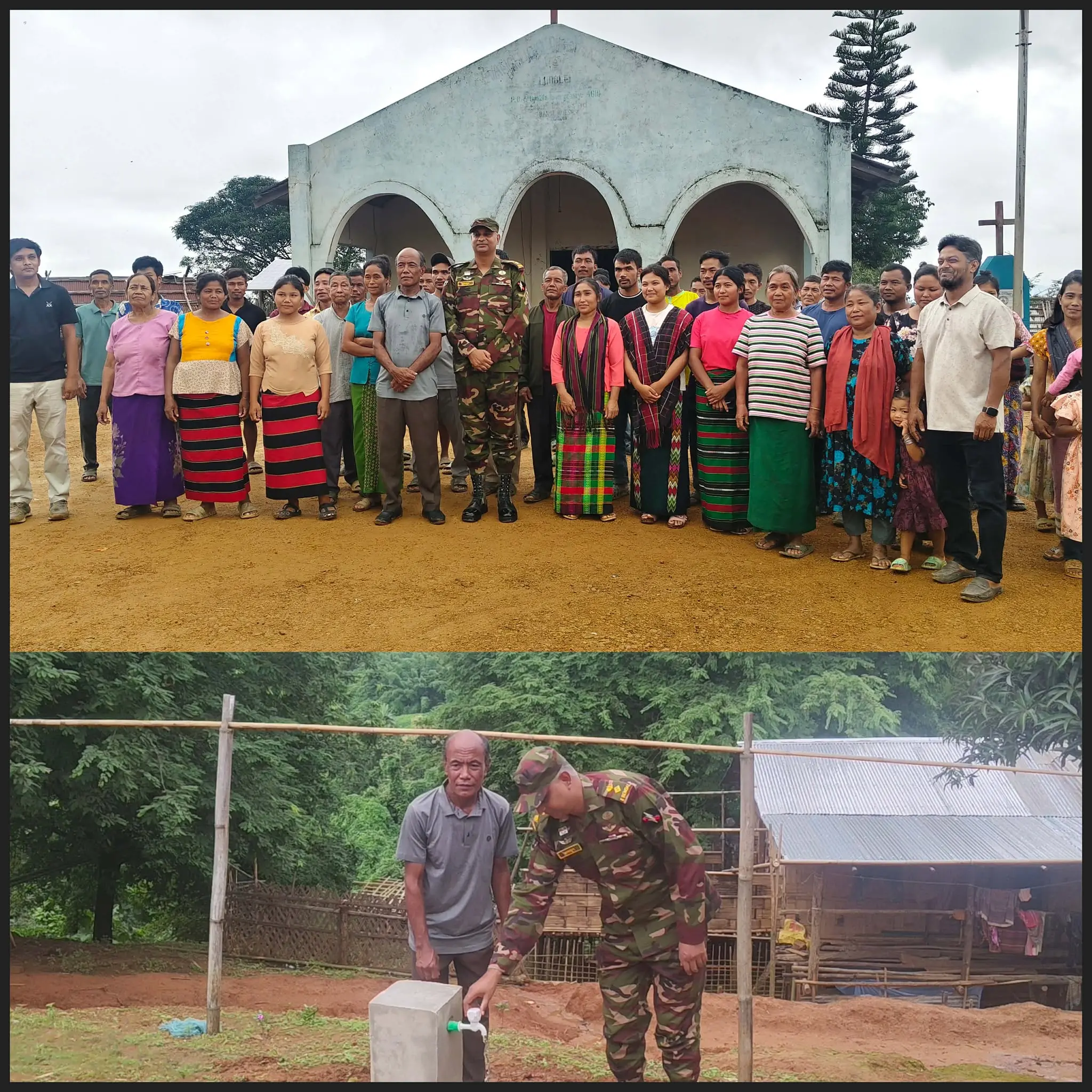 লংলেই পাড়ায় সেনাবাহিনীর উদ্যোগে সৌরচালিত সুপেয় পানির পাম্প উদ্বোধন