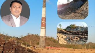 লামায় আওয়ামী লীগ নেতার পিভিএন ইটভাটায় দেদার কাটা হচ্ছে পাহাড়