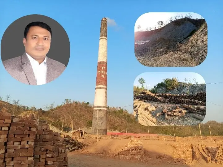লামায় আওয়ামী লীগ নেতার পিভিএন ইটভাটায় দেদার কাটা হচ্ছে পাহাড়