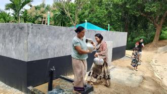 রুমায় পানির সংকট স্থায়ীভাবে নিরসনে ১ লক্ষ লিটার ধারণক্ষমতার ওয়াটার রিজার্ভার নির্মাণ করল বাংলাদেশ সেনাবাহিনী