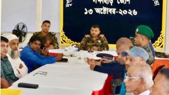 শারদীয় দুর্গাপূজা উপলক্ষে লক্ষ্মীছড়িতে সেনাবাহিনীর সমন্বয় সভা