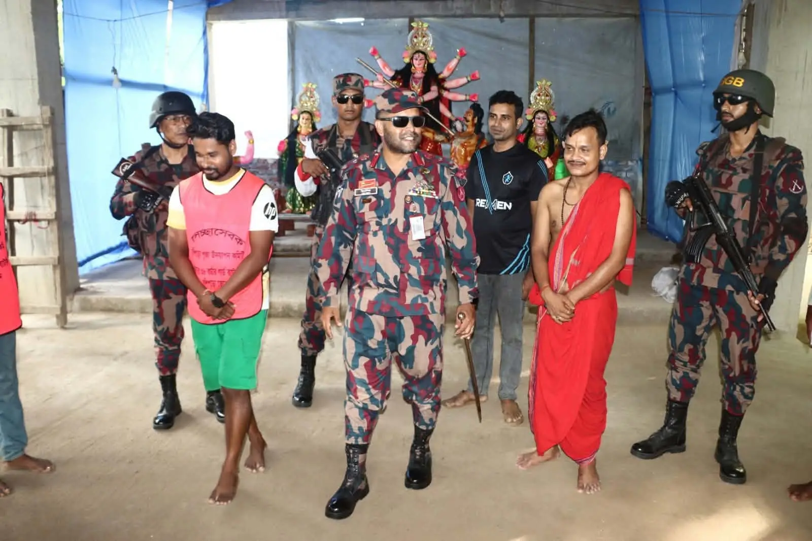শারদীয় দুর্গাপূজার নিরাপত্তায় সদা প্রস্তুত বলিপাড়া ব্যাটালিয়ন (৩৮ বিজিবি)