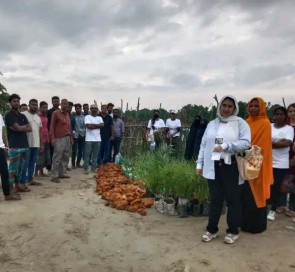 সীতাকুণ্ডের গুলিয়াখালীতে মিষ্টি খেজুর ও তালের বীজ রোপন