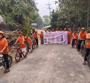 থানচিতে কিশোরীদের অংশগ্রহণে বাইসাইকেল র‌্যালী অনুষ্ঠিত